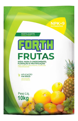 Fertilizante Adubo Forth Frutas Saco 10kg Nutrição Floração