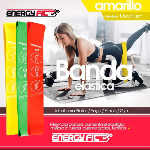 Imagen 2 de 9 de Banda Elastica Circular Medium Ejercicio Gimnasia Fitness