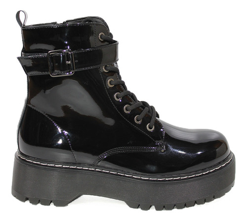 Botines Dr. Martens Mujer Negro Charol