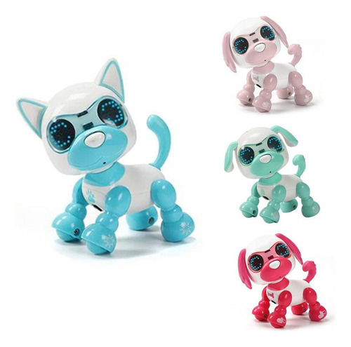 Robot Puppy Toy Stunt Pet Brinquedo Eletrônico 2023 Cor Azul