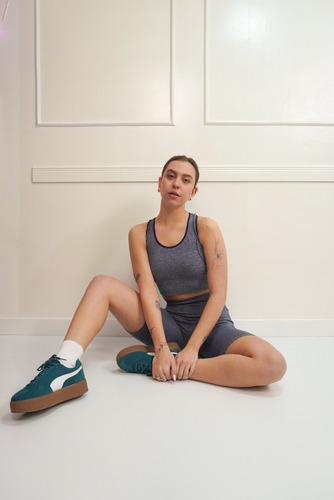 Conjunto Deportivo Calza Biker Pump Y Top Calce Perfecto