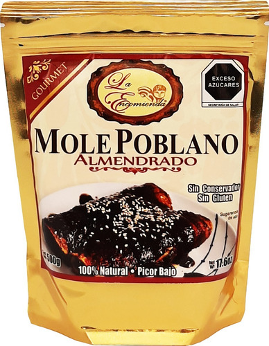 Mole Poblano Gourmet 500 G. La Encomienda. Caja Con 9 Piezas