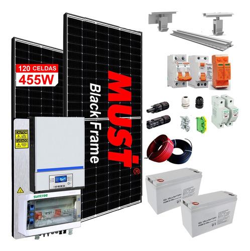 Kit Solar Baterias Gel Paneles Monocristalinos 13.5kw I10