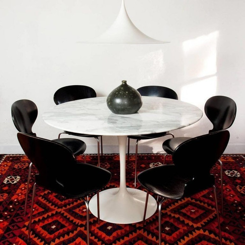 Mesa Comedor Tulip Mármol Circular 100 Cm