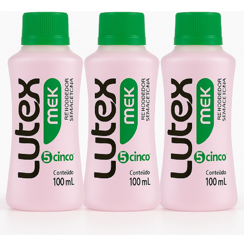 Kit 3 Remov. Profissional Lutex Mek 100ml A Queridinha Top