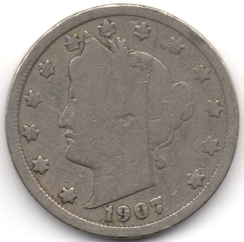 Estados Unidos 5 Cents 1907