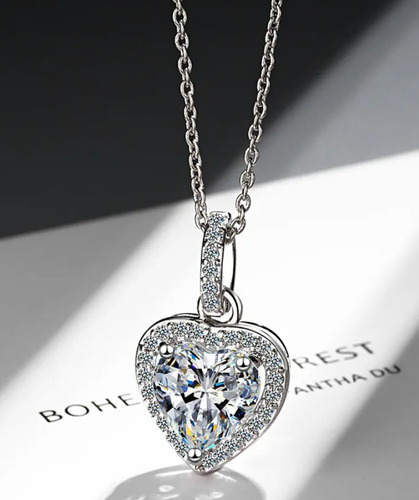 Collar De Plata 925 Con Colgante De Corazon /