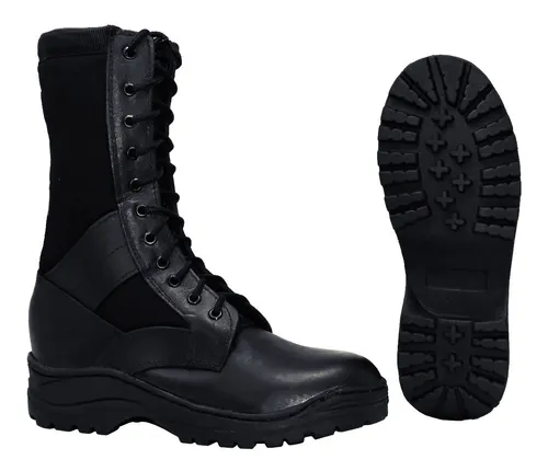 Botas Militares Hombre Dama Piel Lona Tacticas Antiderrapant