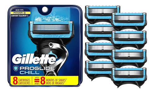 Repuesto Gillette Fusion Proglide Chill Pack 8 Unidades