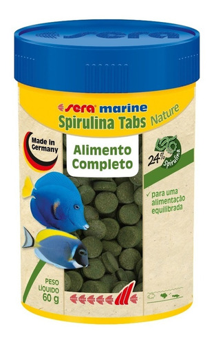 Ração Sera Marine Spirulina Tabs Nature 60g