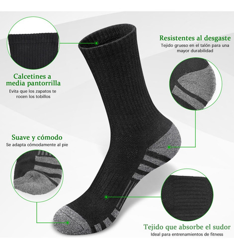 Calcetines Hombre 6 Pares, Calcetines Deportivos Algodón