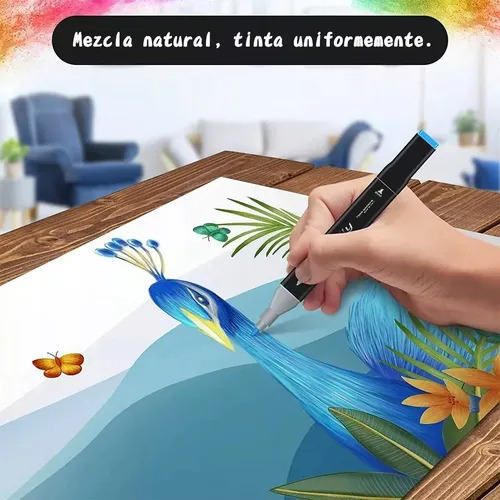 80 Marcadores Plumones Kit Juego Colores Doble Punta Pincel Surtido