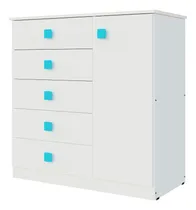 Comprar Chifonier Cómoda Cajonera Armada Melamina 5 Cajones Infantil Juvenil Niño Bebé - Perchero O Ropero - Muebles Económicos