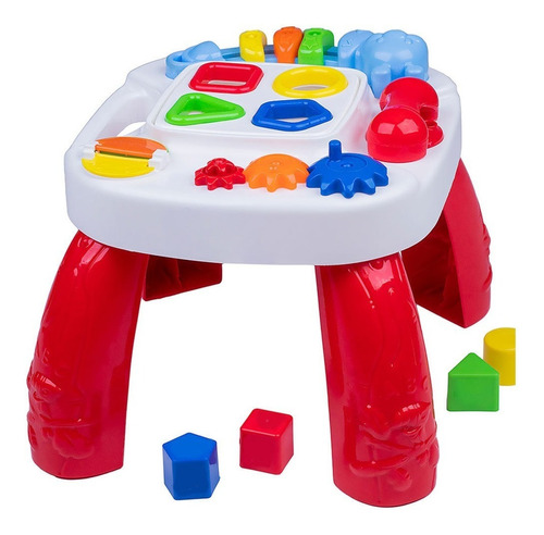 Mesa Infantil Didática Divertida Play Time Vermelha Cotiplás