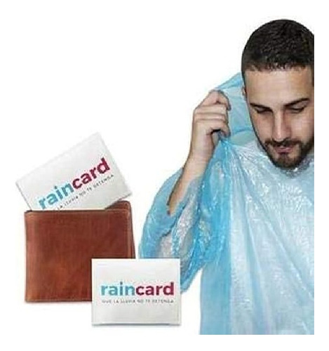  Poncho Impermeable Lluvia Emergencia Cartera Billetera