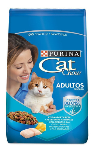 Cat Chow Gato Adulto Sabor Pescado 8kg Defense Plus