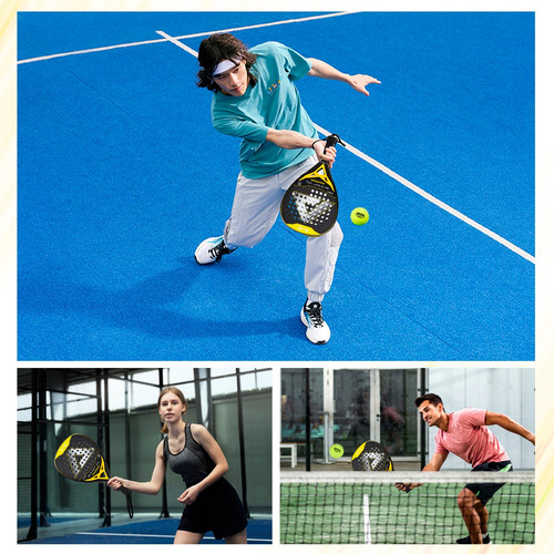Pala De Padel Amasport 100% Carbono 355g Color Amarillo