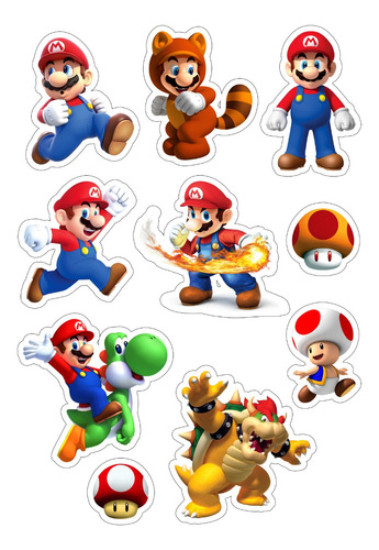 Calcos, Stickers Mario Bross, Super Mario
