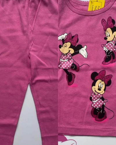Pijama De Minnie Mouse Color Rosada