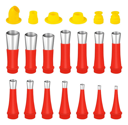 Boquilla De Calafateo, 20 Unidades, Reutilizable, De Acero I