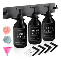 Comprar Set Dispensadores De Baño 16oz Champú, Jabon, Acondicionador