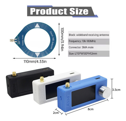 Antena Mini Loop De 10 Khz-180 Mhz Con Cobertura De Todas La