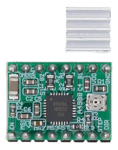Kit De Tarjeta Cnc Shield V3 + 4 Drivers A4988 Con Disipador