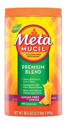 Metamucil En Polvo Fibra Natural Con Stevia 180 Dosis