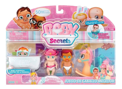 Set X3 Baby Secrets Bebes Sorpresa Agua Bañera Tapimovil 