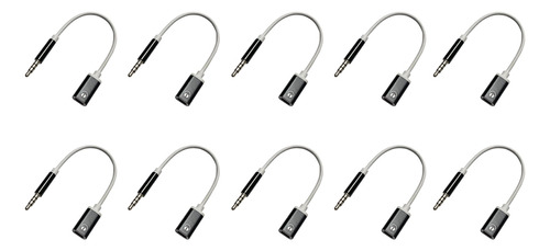 Convertidor De Auriculares J010pcs De 3,5 Mm Macho A C Hembr