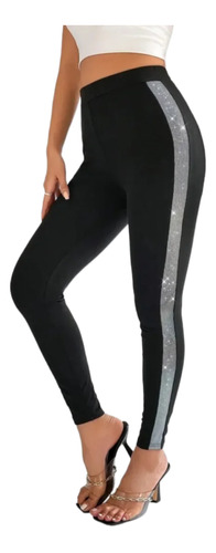 Legging Con Lentejuelas Leggings Contrastantes Mallas