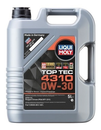 Liqui Moly 0w30 Top Tec 4310 Thp Maxima Calidad 5l Floresta