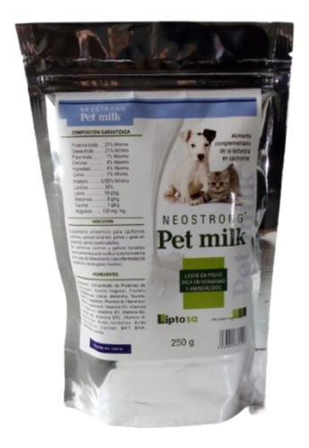 Pet Milk  X 250 Gr Neostrong (lactoreemplazador)