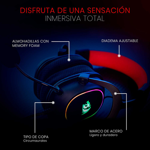 Fone De Ouvido Gamer Redragon Zeus X H510-rgb Preto Com Luz Preto
