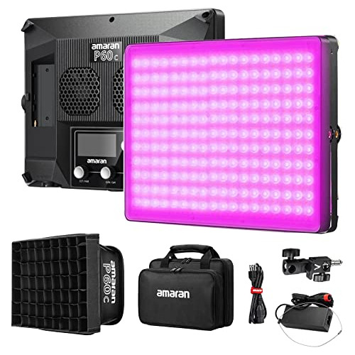 Panel De Luz Aputure Amaran P60c Rgbww 2500k-7500k 10 Fx -n