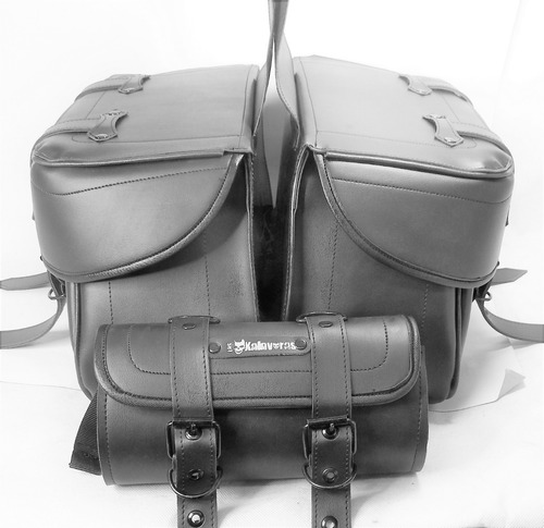 Imagen 5 de 10 de Alforjas Motos K2 Con Broche +portaherra 44x25x18 28 Lts Lk
