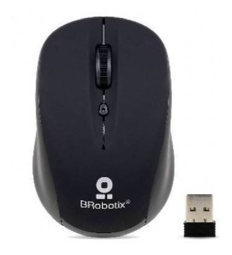 Mouse Inalámbrico, 1600 Dpi, Negro Brobotix 