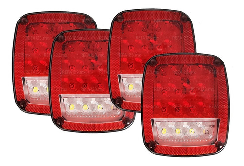 Plafon Calavera Tipo Jeep Led Estrobo 4 Pzas Pjl