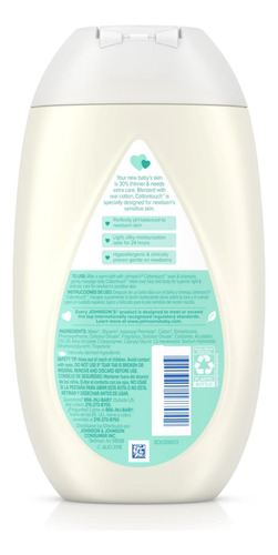 Crema Johnsons Baby Lotion Toque De Algodón 400 Ml.