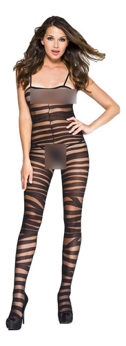 Musica Piernas Spandex Sheer Bandeau Crotchless Bodystocking