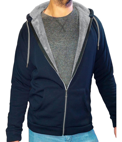 Campera Capucha Corderito Hombre Preston Urbana Moda