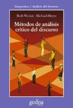 Comprar Metodo De Analisis Critico Del Discurso - Michel Meyer, De Metodo De Analisis Critico Del Discurso. Editorial Gedisa En Español