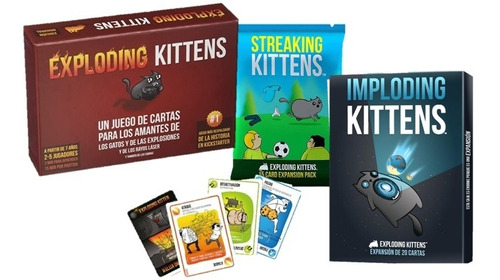 Exploding Kittens + Imploding + Streaking Para Imprimir 