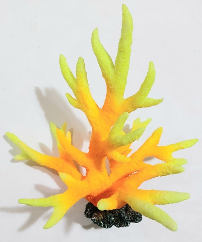 Adorno De Resina. Coral Hard. Base Simil Roca Viva Mod 1469y