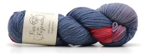 Lã Merino Sock Fingering 4ply 100g - Tingimento Artístico 4b Cor 477 Bromélia