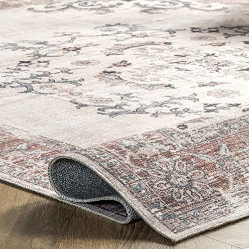 Alfombra Vintage Lavable A Máquina, Gris Claro, 2'6 X 8'