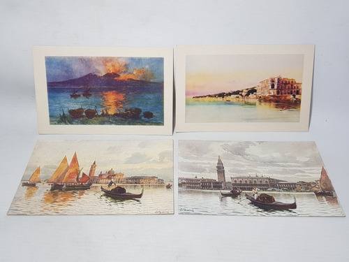 Antiguas Postales Italianas Sin Circular Lote X 4 Mag 57782