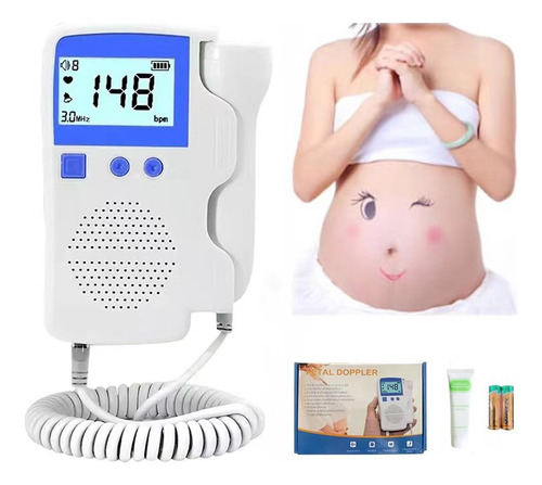 Detector De Frecuencia Cardíaca Fetal Doppler +gel Batería