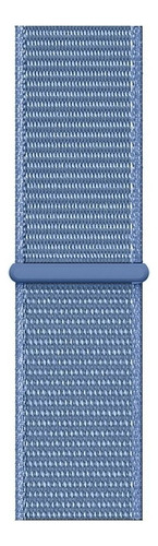 Pulseira Nylon Loop Compatível Com Apple Watch 42/44/45mm Cor Azul Caribe