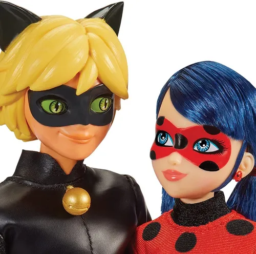 Boneca Miraculous Ladybug Boneco Cat Noir Figura Articuladas